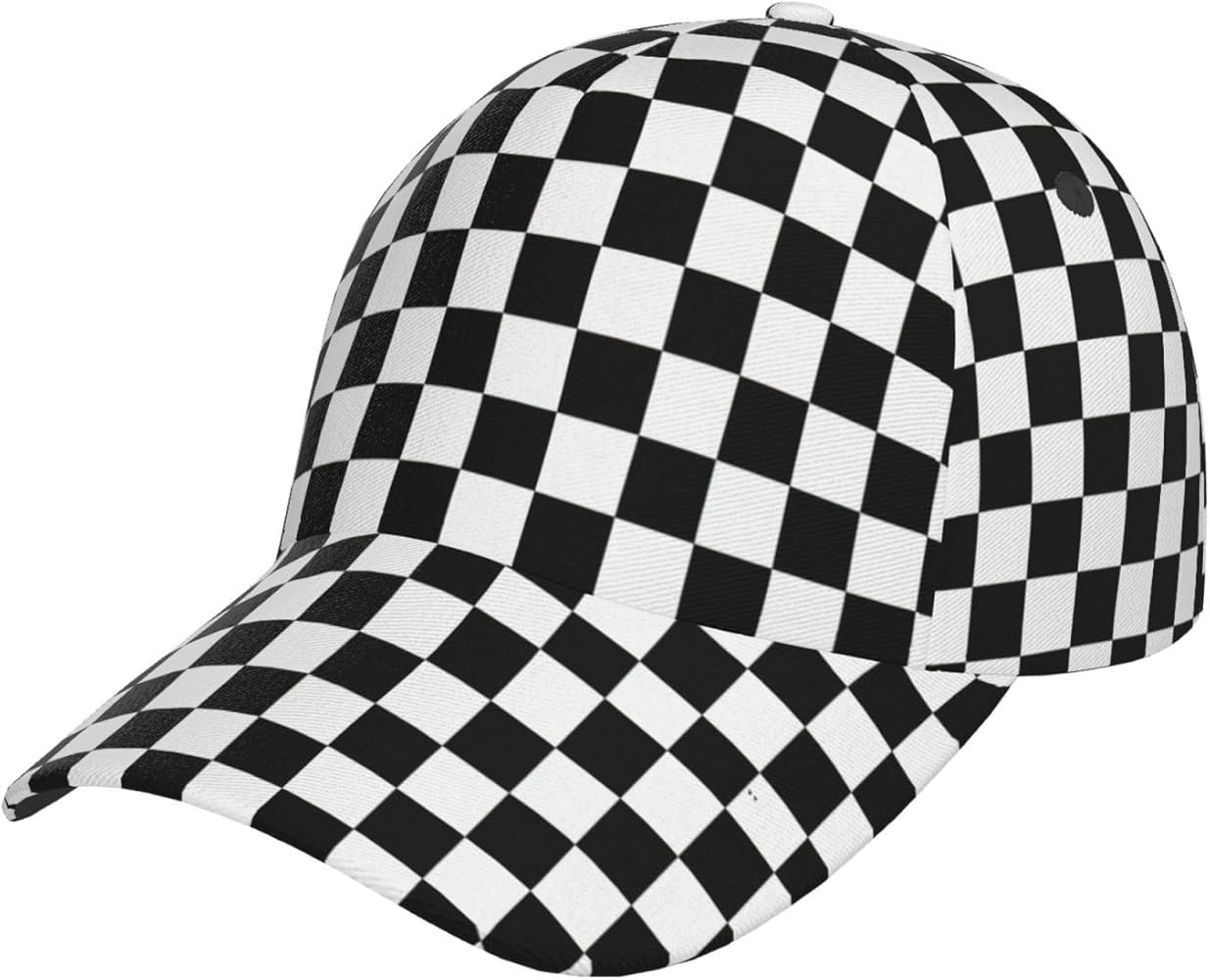 Amazon.com: LVGOOKI Black White Checkered Flag Race Car Baseball